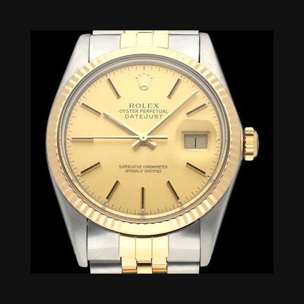 Rolex Rolex Datejust16013 / Gold Dial / BOX & PAPERS / Gold Steel / Two-Tone / Jubilee / 36mm / 1987