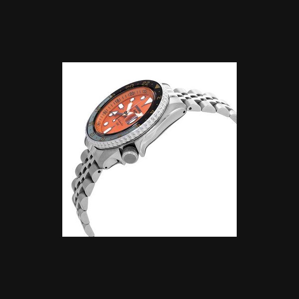 Seiko Seiko5 Sports GMT Automatic Orange Dial Men's Watch SSK005K1
