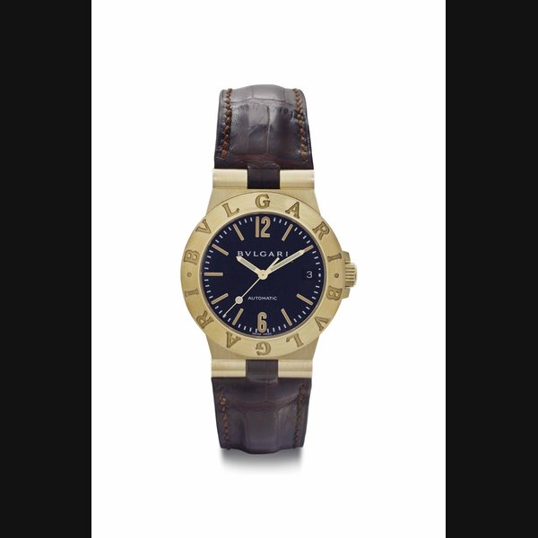 Bulgari. An 18k Gold Wristwatch with Date SIGNED BULGARI, AUTOMATIC, LCV 35 G, L 2108, CIRCA 1990