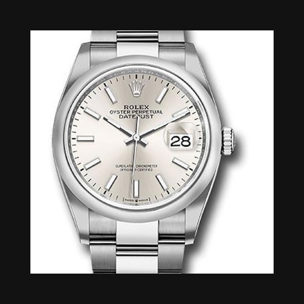 Rolex Rolex Datejust36 Domed Bezel Oyster Bracelet Silver Dial (Ref# 126200)