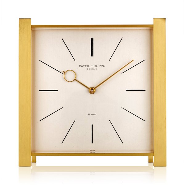 PATEK PHILIPPE DESK CLOCK, RETAILED BY GUBELIN, REF. 90250