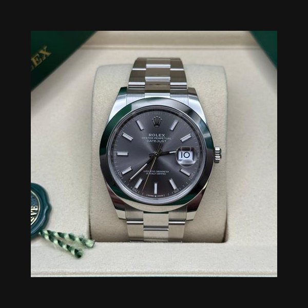 Rolex Rolex Datejust41 NEW 2026 Slate Gray Index Dial Stainless Steel Smooth Bezel Oyster Bracelet, Price & Market Data