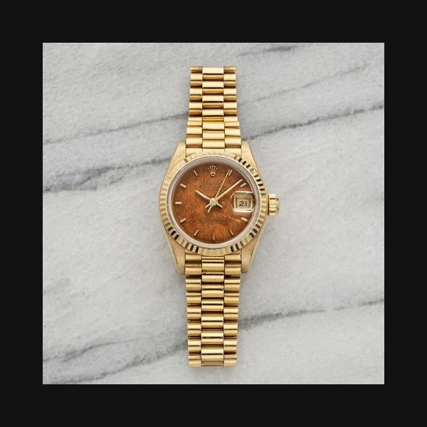 Rolex Rolex Lady-DatejustVintage 1988 Rolex Lady Datejust 69178 18K Yellow Gold Walnut Dial Auto 26mm
