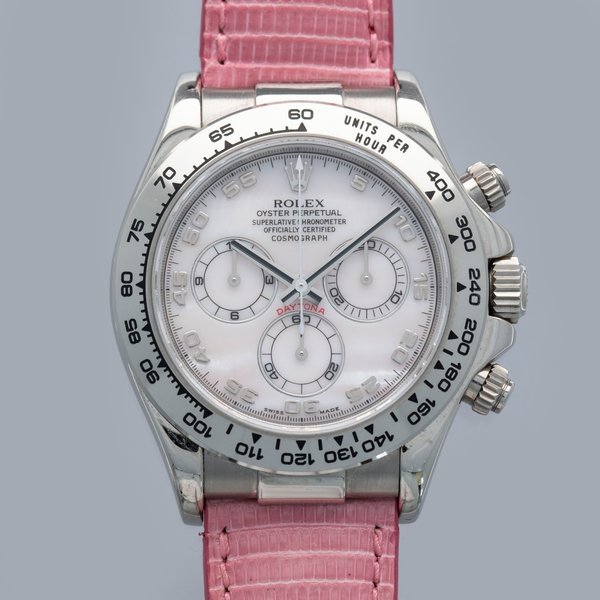 Rolex Rolex Cosmograph Daytona 116519 Pink MOP Dial 18k WG