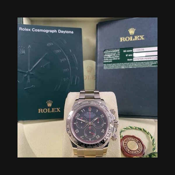 Rolex Rolex DaytonaLike NEW 2007 Cosmograph Daytona White Gold Grey Racing Dial 116509 FULL SET