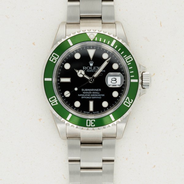 Rolex Rolex Submariner 16610LV Kermit Flat 4 NOS · 16610LV