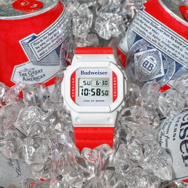 Casio G-SHOCK x Budweiser #WatchFamforUkraine · DW5600BUD20