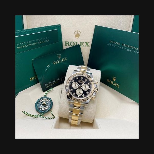 Rolex Rolex DaytonaNEW Daytona 126503 Black Diamond Dial Two Tone Yellow Gold Stainless Steel