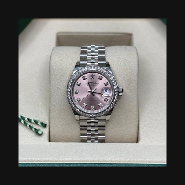 Rolex Rolex Lady-DatejustNEW 2026 Pink Diamond Dial Stainless Steel Diamond Bezel Jubilee Bracelet