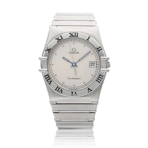 Omega Constellation | A stainless steel wristwatch with date and bracelet, Circa 1990 | 歐米茄 | 星座系列 精鋼鏈帶腕錶，備日期顯示，約1990年製