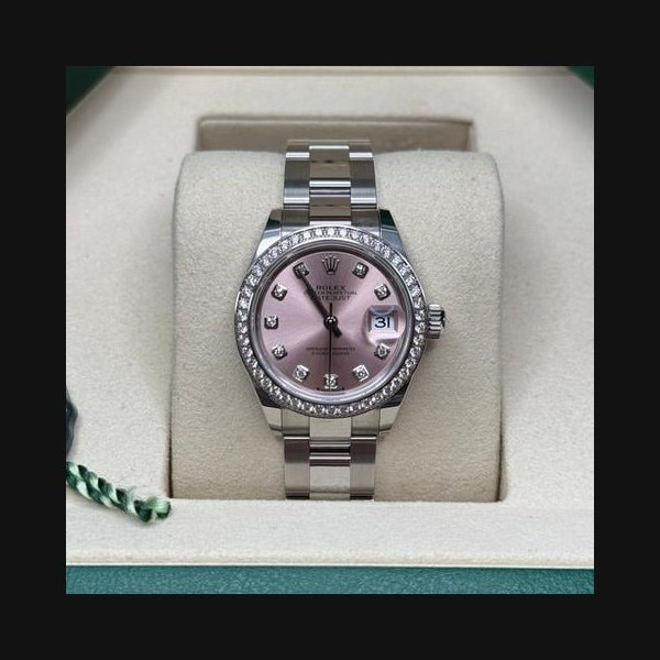 Rolex Rolex Lady-DatejustNEW 2026 Pink Diamond Dial Stainless Steel Diamond Bezel Oyster Bracelet