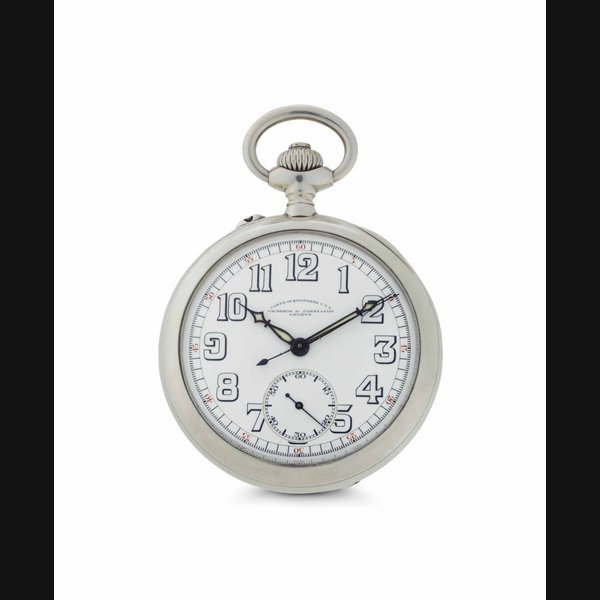 Vacheron Constantin Vacheron Constantin. A Silver Openface Keyless Lever Chronograph Watch SIGNED VACHERON & CONSTANTIN, GENÈVE, CORPS OF ENGINEERS U.S.A., MOVEMENT NO. 384'809, CASE NO. 240'566, MANUFACTURED IN 1919