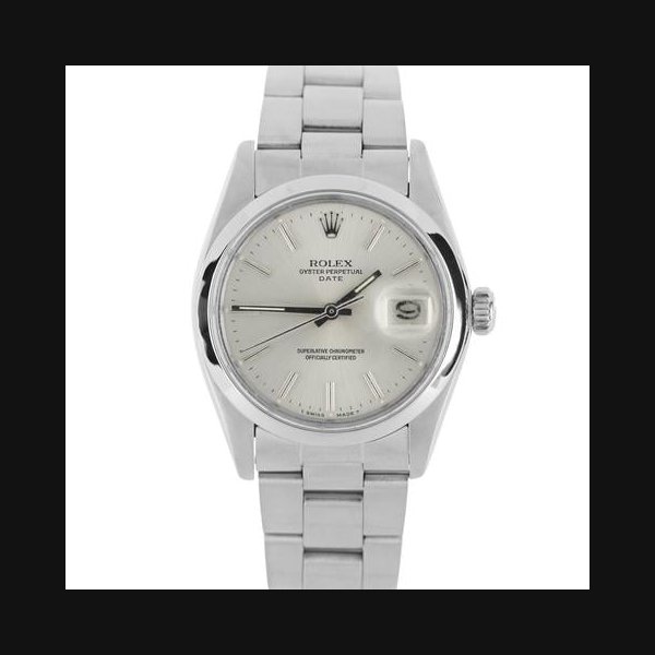 Rolex Oyster PerpetualVINTAGE Rolex Oyster Perpetual Date Stainless Steel Silver 34mm 1500 Watch