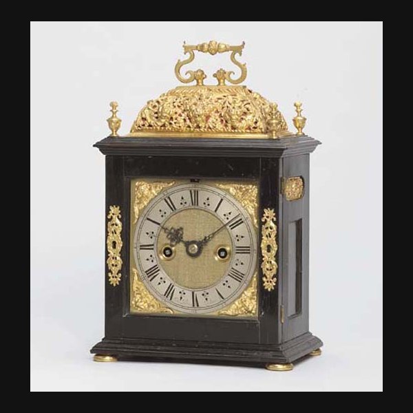 A William and Mary ebony and brass-mounted striking table clock with pull quarter repeat JOHN HARRIS, LONDON. CIRCA 1695