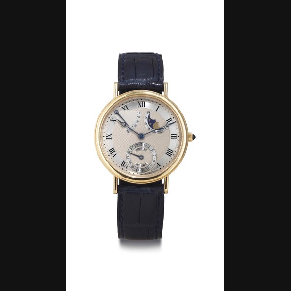 BREGUET. AN 18K GOLD AUTOMATIC WRISTWATCH WITH DATE AND POWER RESERVE SIGNED BREGUET, NO. 763, MOVEMENT NO. 4285, NO. 763A, CIRCA 2005