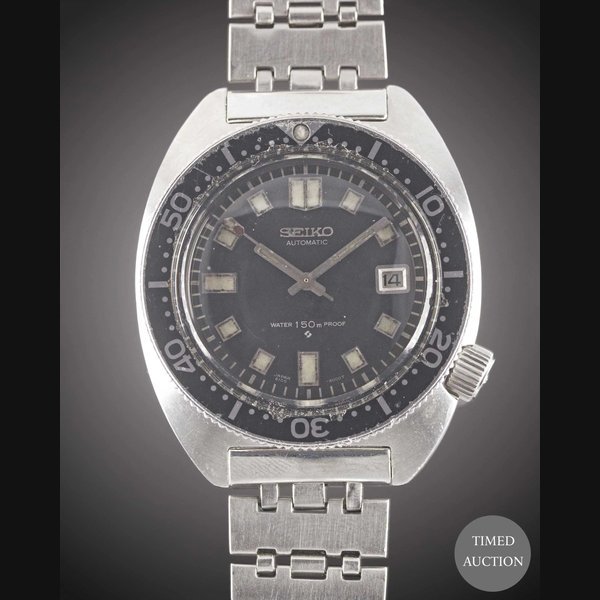Seiko A RARE GENTLEMAN'S STAINLESS STEEL SEIKO 150M AUTOMATIC DIVERS BRACELET WATCH CIRCA 1970s, REF. · 6105-8000