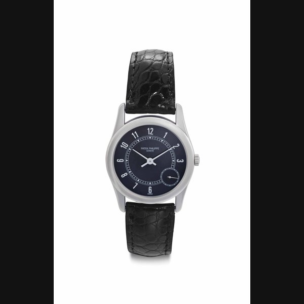 Patek Philippe. A Limited Edition Fine 18k White Gold Automatic Wristwatch with Black Dial SIGNED PATEK PHILIPPE, GENÈVE, REF. 5000G, MOVEMENT NO. 800'642, CASE NO. 2'934'227, MANUFACTURED IN 1993