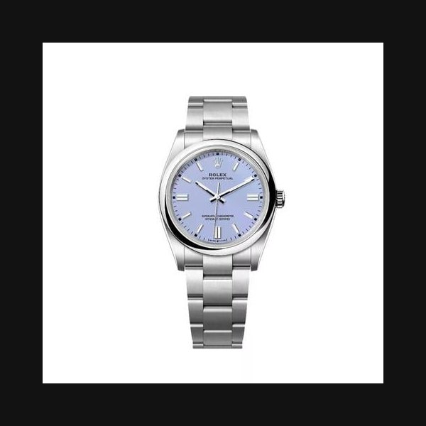 Rolex Oyster PerpetualNew Release 2025 Oyster Perpetual Stainless Steel Lavendar Dial 134300