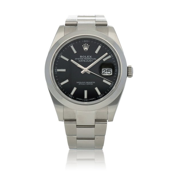 Rolex Datejust 41, Ref. 126300  Stainless steel wristwatch with date and bracelet  Circa 2017