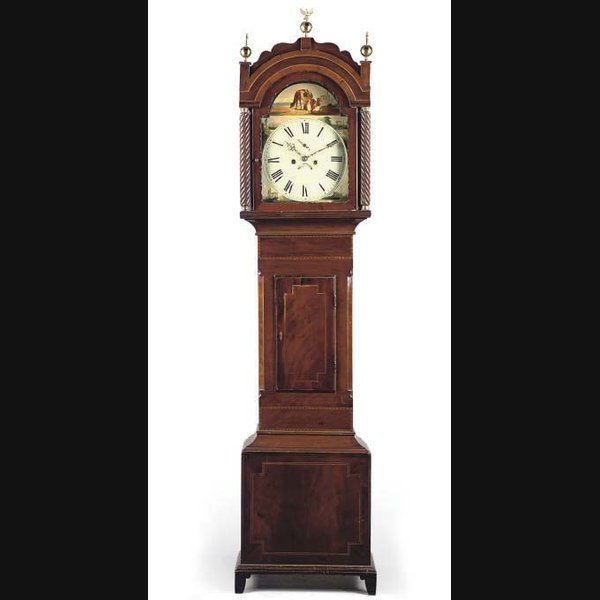 A Victorian mahogany and inlaid eight day longcase clock SECOND QUARTER 19TH CENTURY
