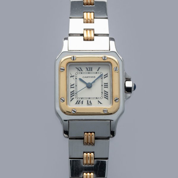 Cartier Cartier Santos Automatique 0902 Godron Bracelet Two Tone