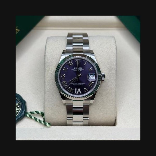 Rolex Rolex Datejust31 NEW 2026 Aubergine Purple Roman Diamond 6 Dial Stainless Steel Fluted Oyster