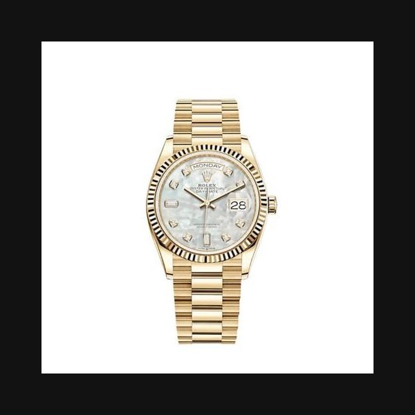 Rolex Rolex Day-Date36 128238 Yellow Gold White Mother of Pearl Diamond Dial (2026)