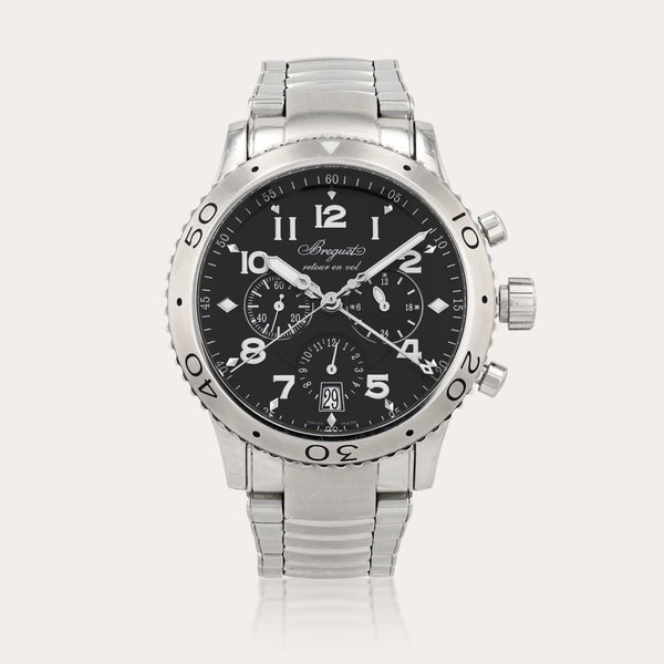 Breguet Type XXI, reference 3810    Montre bracelet chronographe  en acier avec date |  Stainless steel  chronograph wristwatch with date and bracelet    Vers 2012 |  Circa 2012