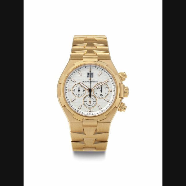 Vacheron Constantin Vacheron Constantin. A Large and Heavy 18k Pink Gold Automatic Chronograph Wristwatch with Date and Bracelet SIGNED VACHERON CONSTANTIN, GENÈVE, OVERSEAS MODEL, REF. 49150, MOVEMENT NO. 988'889, CASE NO. 1'123'085, CIRCA 2006