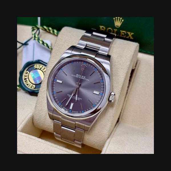 Rolex Rolex Oyster Perpetual39mm 114300 Grey Rhodium Dial Box + Papers