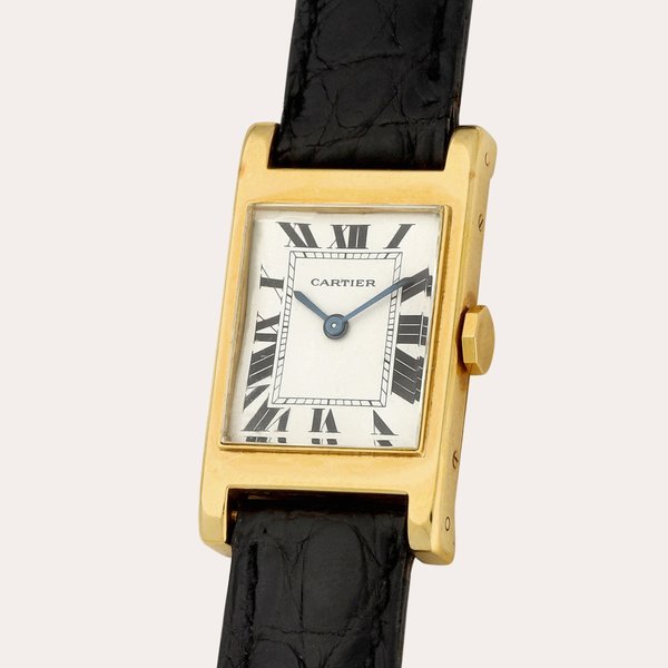 Cartier Tank ‘Cornice’ | A yellow gold wristwatch | Circa 1970
