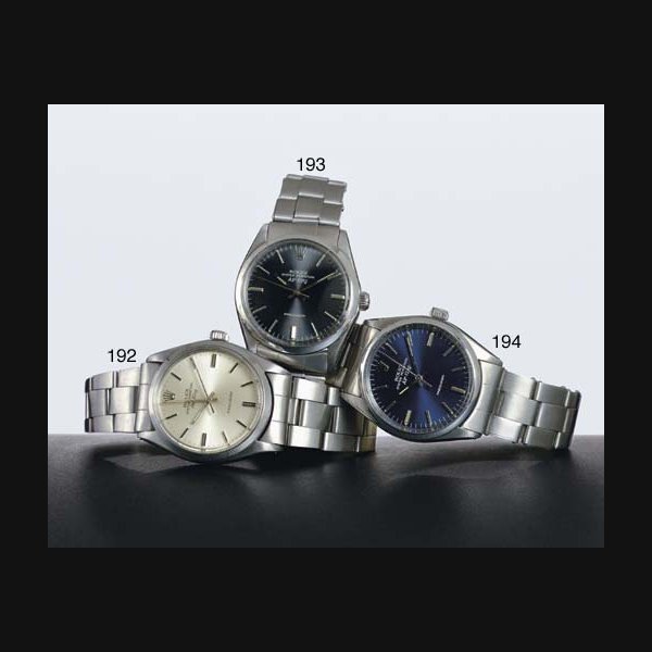 ROLEX. A STAINLESS STEEL AUTOMATIC WRISTWATCH WITH CENTER SECONDS AND BRACELET SIGNED ROLEX, OYSTER PERPETUAL, AIR-KING, PRECISION, CASE NO. 1730489, REF. 5500, CIRCA 1964