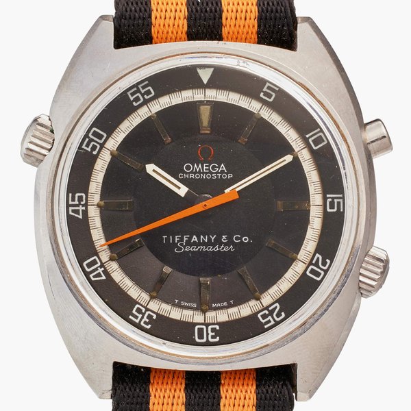 Omega Reference 145.008 Chronostop Seamaster | Retailed by Tiffany & Co.: A stainless steel wristwatch with stopwatch function, Circa 1968
