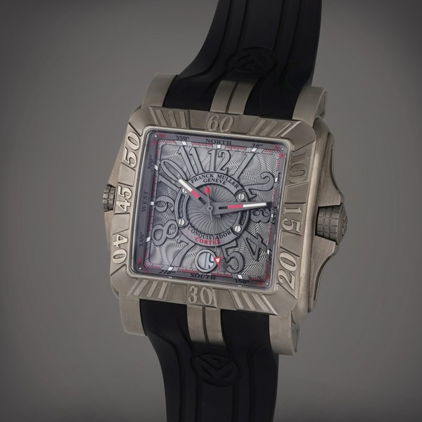 Franck Muller Reference 10800 SCDTGPG Conquistador Cortez | A titanium automatic rectangular wristwatch with date, Circa 2016