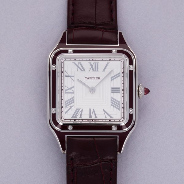 Cartier Cartier Santos Dumont Burgundy Lacquered Platinum CRWGSA0053 · WGSA0053