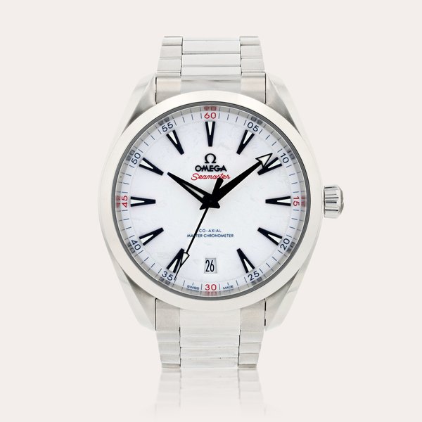 Omega Seamaster Aqua Terra, a limited edition made to commemorate the Beijing Olympic Games 2022, reference 522.10.41.21.04.001    Montre bracelet en acier avec date |  Stainless steel wristwatch with date and bracelet     Vers 2022 |  Circa 2022