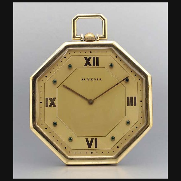 Juvenia. A massive and unusual gilt brass desk timepiece SIGNED JUVENIA, CIRCA 1940