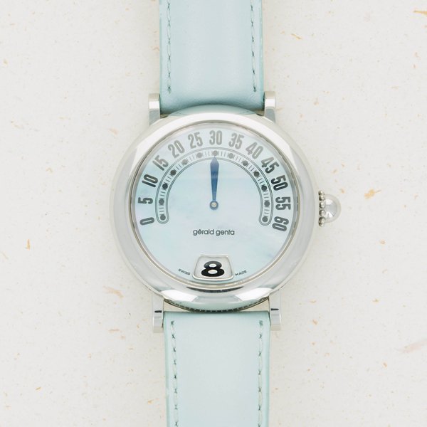 Gerald Genta Gerald Genta Retro Jump Hour G3634 Stainless Steel Mother of Pearl Dial · G. 3634