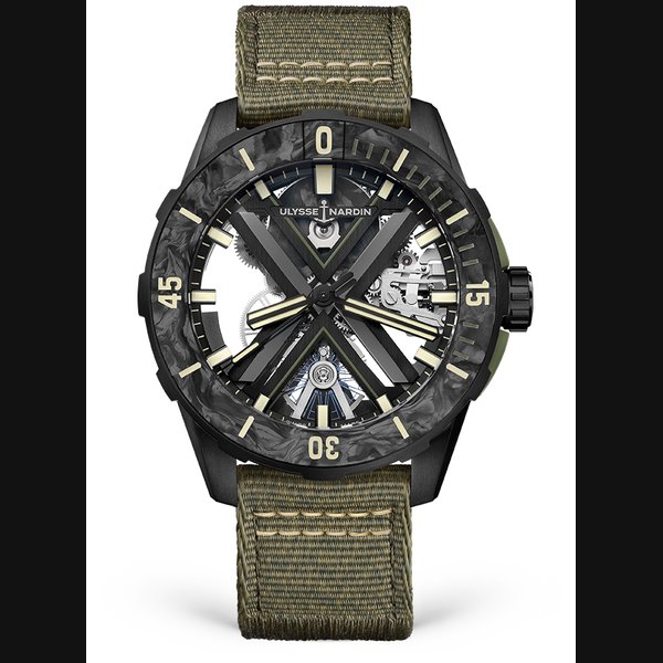 Ulysse Nardin Diver X Skeleton OPS 44 mm Silver Dial Titanium Fabric Strap 3723-170-2C/0A
