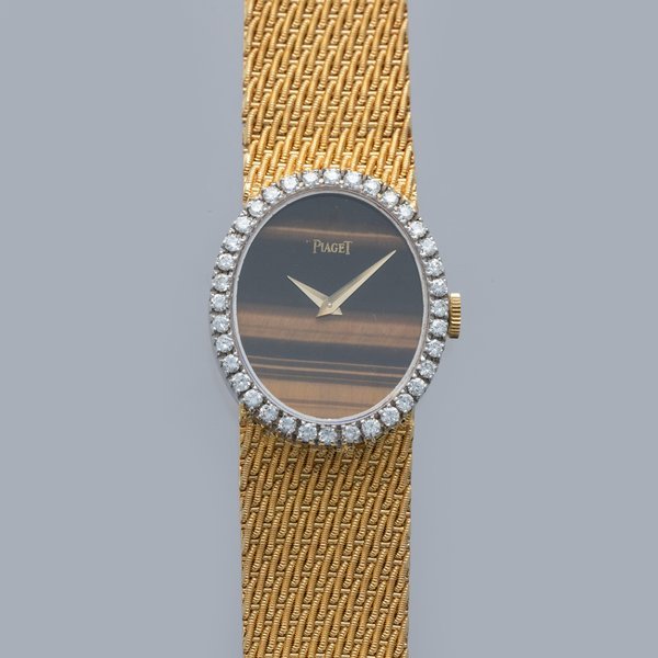 Piaget Piaget Ladies 6826 K15 Tiger's Eye Dial Diamond Bezel 18k YG · 6826 K15