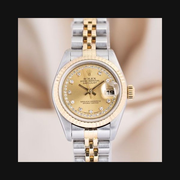 Rolex Lady-Datejust26mm Stahl/Gold "Diamond Dial" Automatik 69173 Original Box