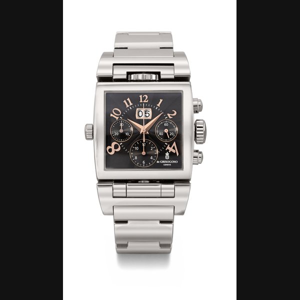 De Grisogono DE GRISOGONO, STAINLESS STEEL LIMITED EDITION REVERSIBLE INSTRUMENTO DOPPIO DUAL TIME CHRONOGRAPH WRISTWATCH, REF. CR N1 NO. 116/350-1, Price & Market Data