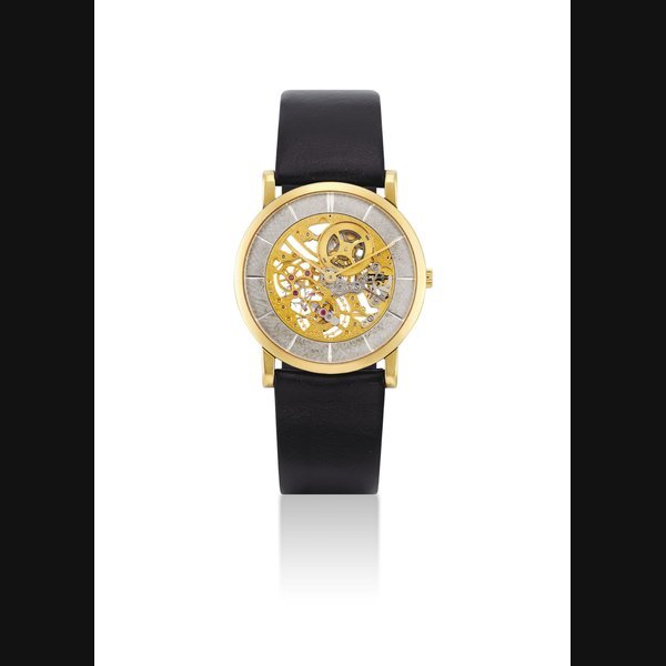 Audemars Piguet AUDEMARS PIGUET. AN 18K GOLD SKELETONISED WRISTWATCH SIGNED AUDEMARS PIGUET, MOVEMENT NO. 113'586, CASE NO. 55'834, CIRCA 1970