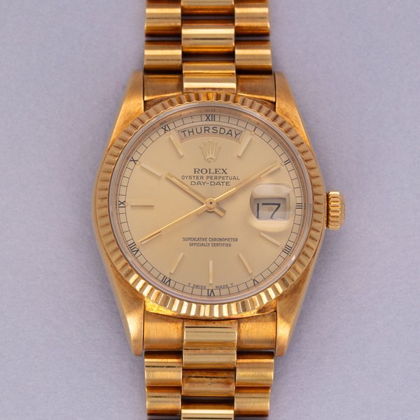 Rolex Rolex Day-Date 18038 Champagne Dial 18k YG · 18038
