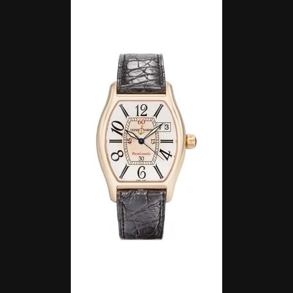 Ulysse Nardin Ulysse Nardin. An 18K pink gold tonneau-shaped automatic wristwatch with sweep centre seconds and large date · 236-48