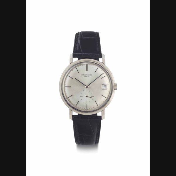 Patek Philippe. A Fine 18k White Gold Automatic Wristwatch with Date SIGNED PATEK PHILIPPE, GENÈVE, REF. 3445, MOVEMENT NO. 1'127'165, CASE NO. 325'029, MANUFACTURED IN 1968