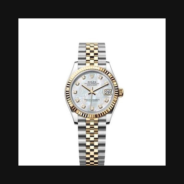 Rolex Rolex Datejust31 Mother of Pearl Diamond Dial Two Tone Yellow Gold Fluted Jubilee Bracelet