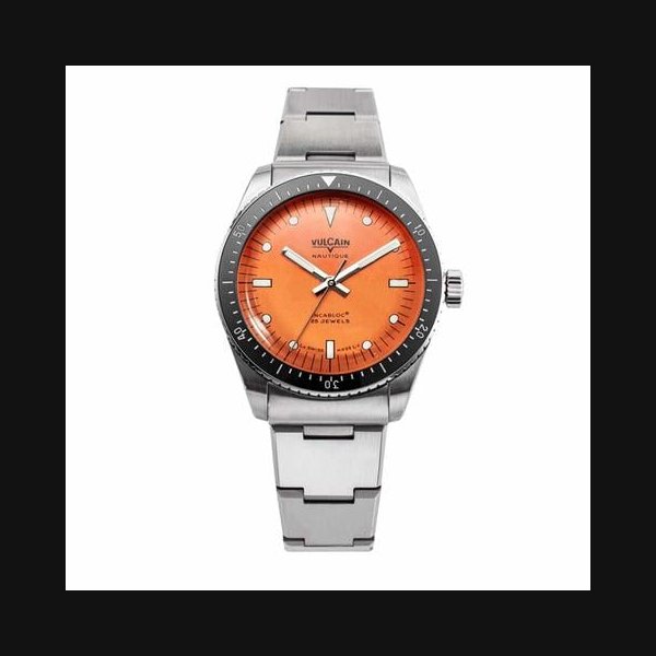 Vulcain VulcainSkindiver Nautique - Orange - Steel Bracelet - OFFICIAL DEALER - FACTORY NEW - FULL WARRANTY, Price & Market Data