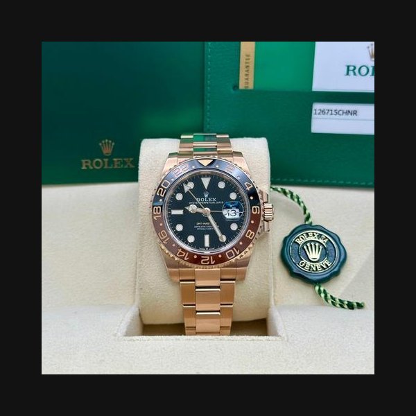 Rolex Rolex GMT-Master IIFull Gold Root beer Black Dial