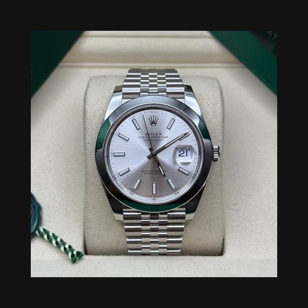 Rolex Rolex Datejust41 Silver Index Dial Stainless Steel Smooth Bezel Jubilee Bracelet